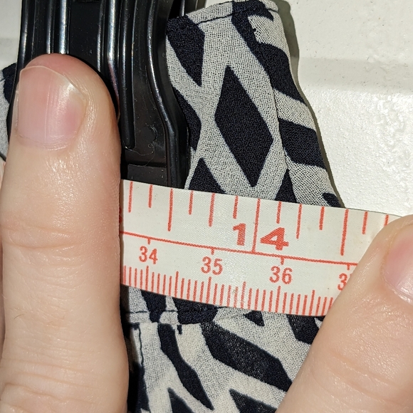 Talbots 4P Petite pleated skirt fully lined Navy & white Sheer Polyester - Picture 5 of 12